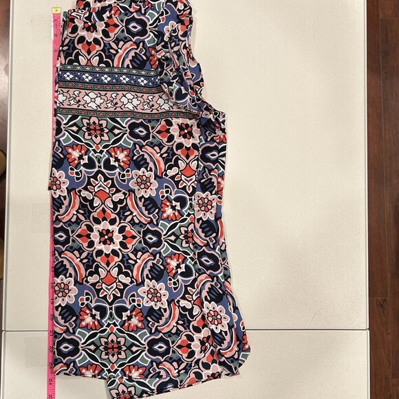 Loft Women’s Multicolor Floral Sleeveless Button Detail Front Top - Picture 7 of 7